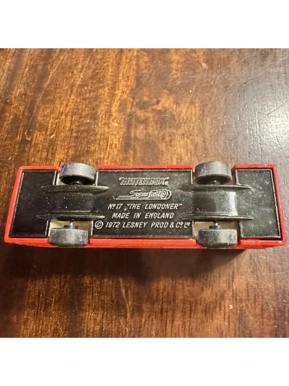Vintage Matchbox 1972 Red Double Decker Bus 